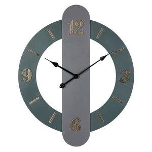 OROLOGIO DA PARETE IN METALLO GRIGIO/DORATO